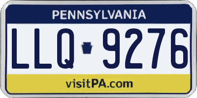 PA license plate LLQ9276