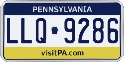 PA license plate LLQ9286