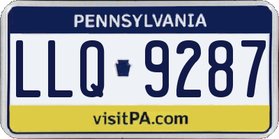 PA license plate LLQ9287