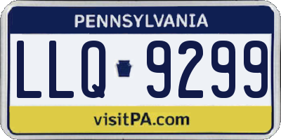 PA license plate LLQ9299