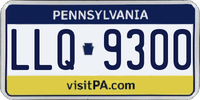 PA license plate LLQ9300