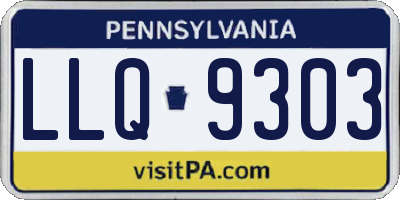 PA license plate LLQ9303