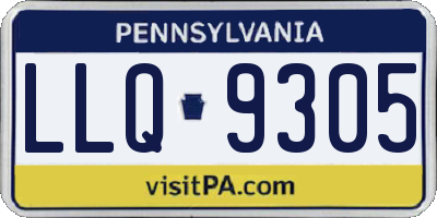PA license plate LLQ9305