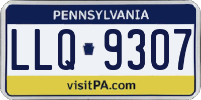 PA license plate LLQ9307
