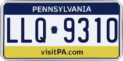 PA license plate LLQ9310