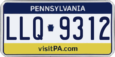 PA license plate LLQ9312