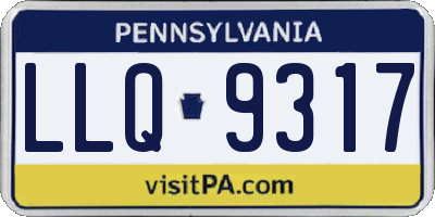 PA license plate LLQ9317