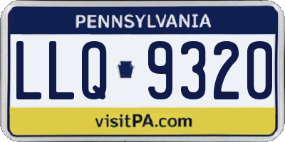 PA license plate LLQ9320