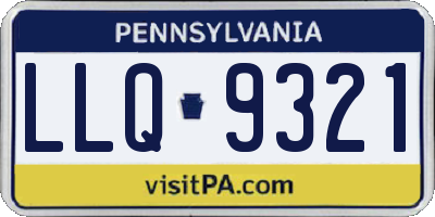 PA license plate LLQ9321