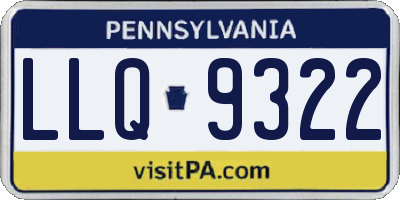 PA license plate LLQ9322