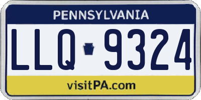 PA license plate LLQ9324