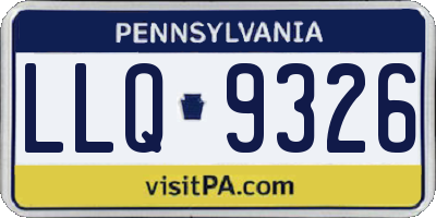 PA license plate LLQ9326