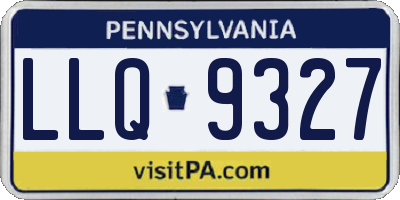 PA license plate LLQ9327