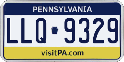 PA license plate LLQ9329