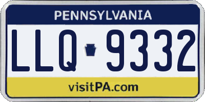 PA license plate LLQ9332
