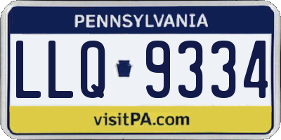PA license plate LLQ9334