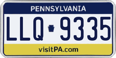 PA license plate LLQ9335