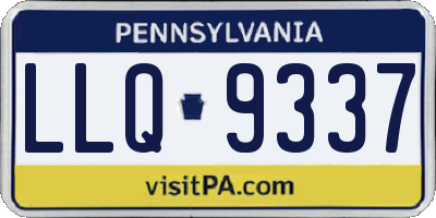PA license plate LLQ9337