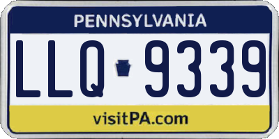PA license plate LLQ9339