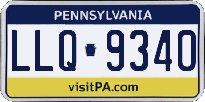 PA license plate LLQ9340