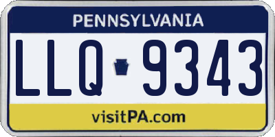 PA license plate LLQ9343