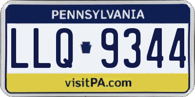PA license plate LLQ9344