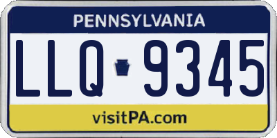 PA license plate LLQ9345