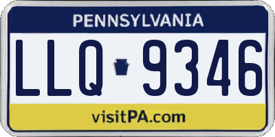 PA license plate LLQ9346