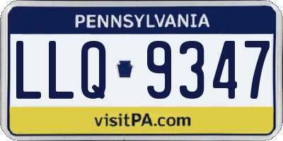 PA license plate LLQ9347