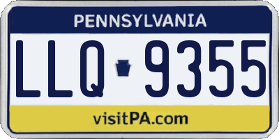 PA license plate LLQ9355