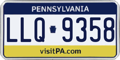 PA license plate LLQ9358
