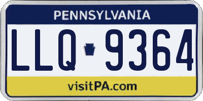 PA license plate LLQ9364