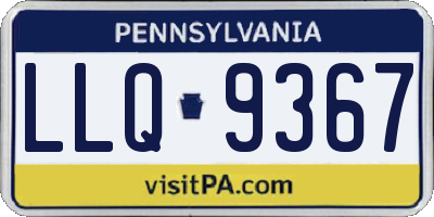 PA license plate LLQ9367