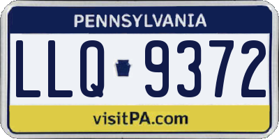 PA license plate LLQ9372