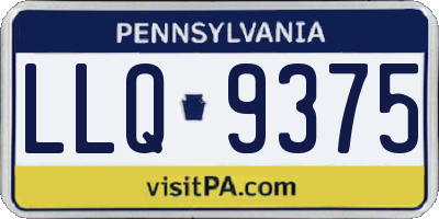 PA license plate LLQ9375