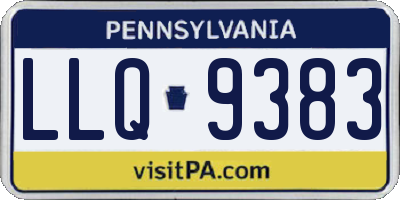 PA license plate LLQ9383