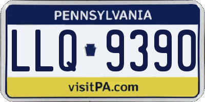 PA license plate LLQ9390