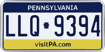 PA license plate LLQ9394