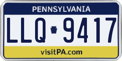 PA license plate LLQ9417