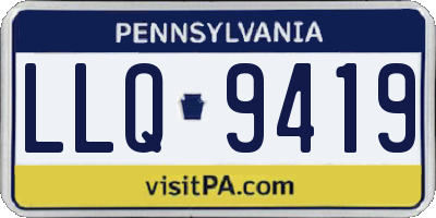 PA license plate LLQ9419
