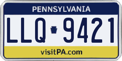 PA license plate LLQ9421