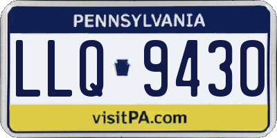 PA license plate LLQ9430