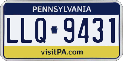 PA license plate LLQ9431