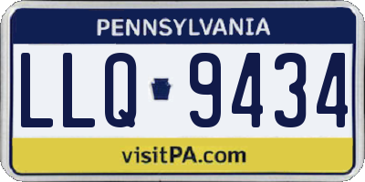 PA license plate LLQ9434