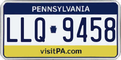 PA license plate LLQ9458