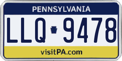 PA license plate LLQ9478