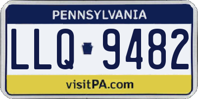 PA license plate LLQ9482