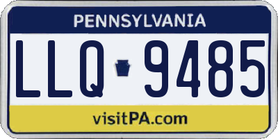 PA license plate LLQ9485