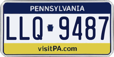 PA license plate LLQ9487