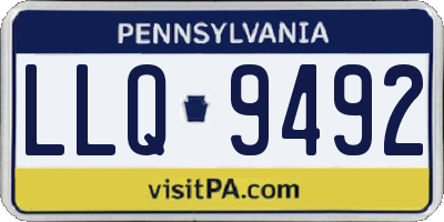 PA license plate LLQ9492